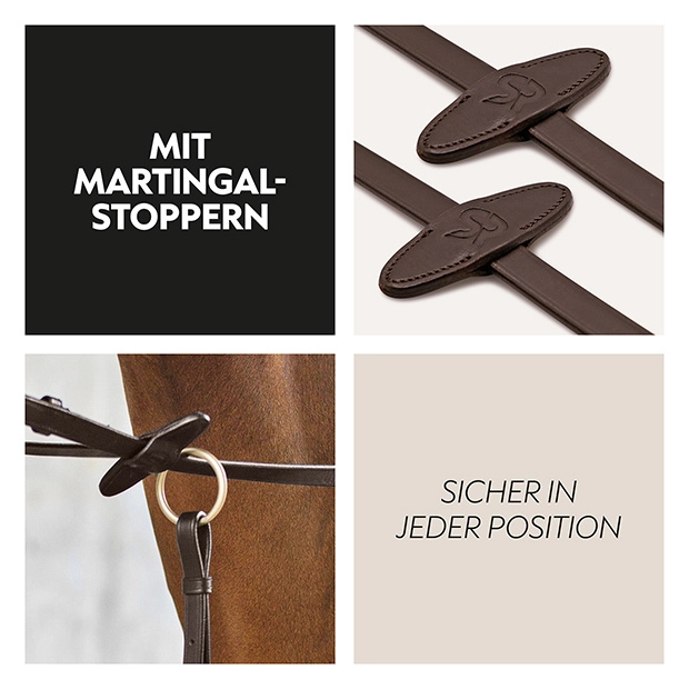 Safety rubber reins with magnet "NoPanic"