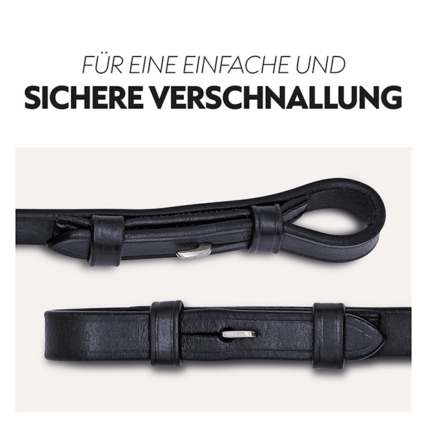 Safety belt reins with magnet "NoPanic"