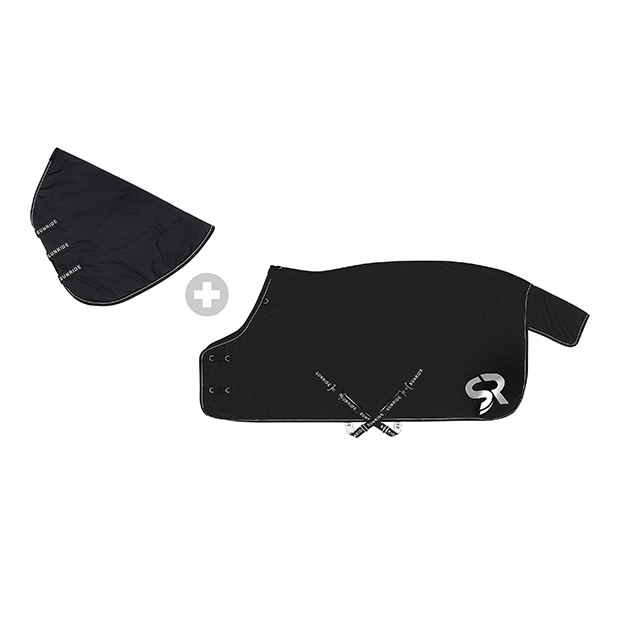 regendecke und halsteil dublin in schwarz mit 50 gramm fuellung von sunride