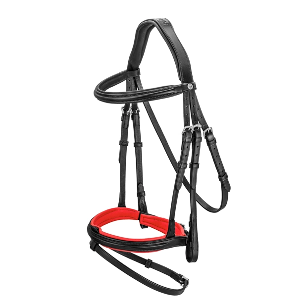 red padded english combined black leather bridle hawaii with silver mounting including reins