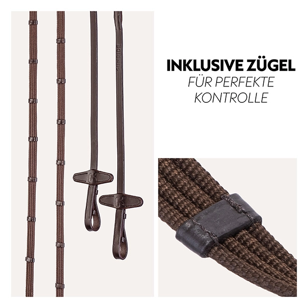 Englisch kombinierte Trense "London" mit Zügel