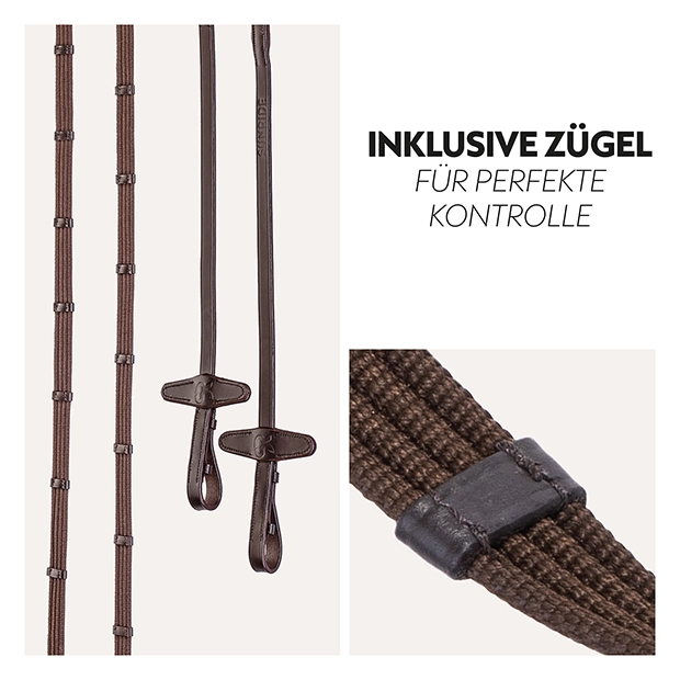 Englisch kombinierte Trense "York" mit Zügel