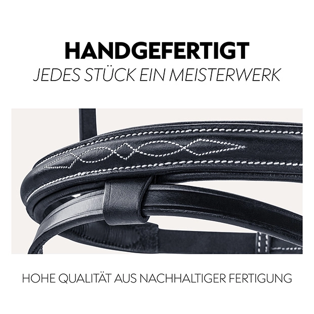 Englisch kombinierte Trense "London" mit Zügel