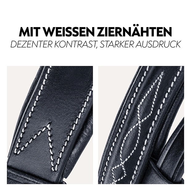 Englisch kombinierte Trense "London" mit Zügel