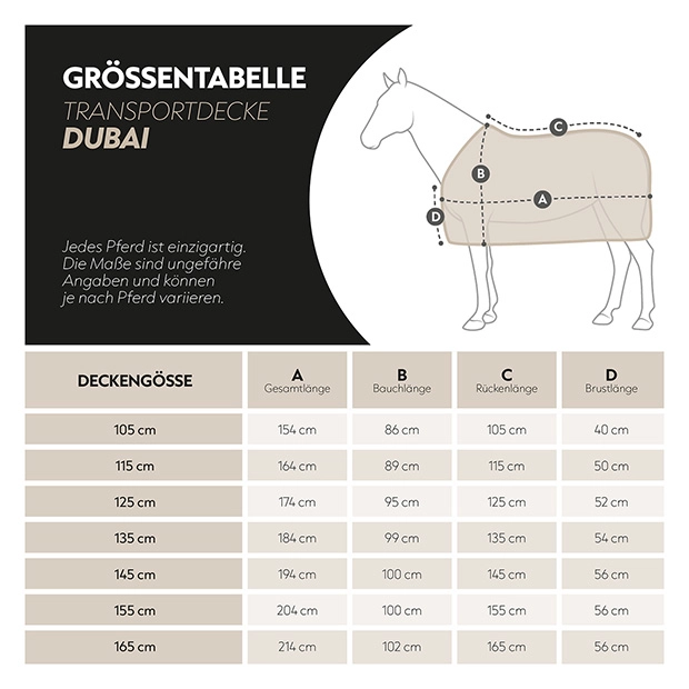 Summer Rug / Fly Rug with removable Neck Part "Dubai"