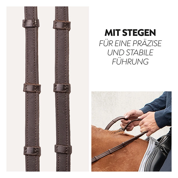 Safety rubber reins with magnet "NoPanic"