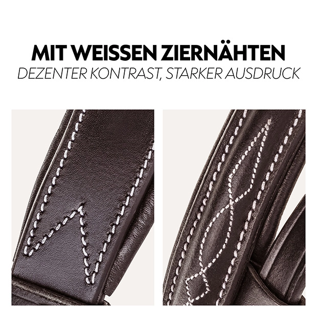 Englisch kombinierte Trense "London" mit Zügel