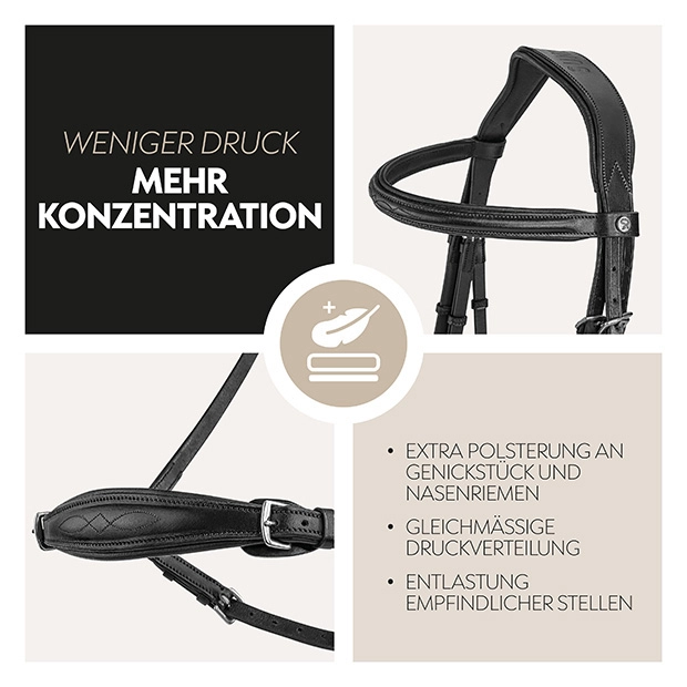 Hanoverian bridle "Hannover" with reins