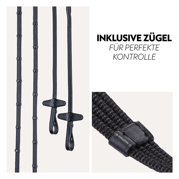 Englisch kombinierte Trense "London" mit Zügel