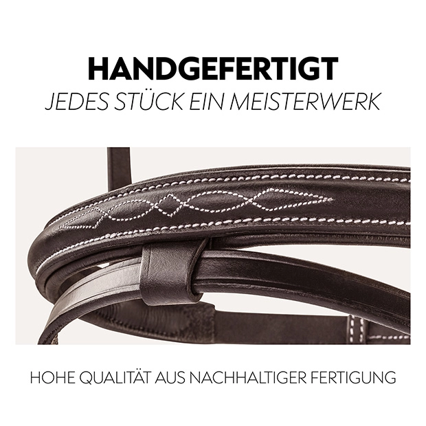 Englisch kombinierte Trense "London" mit Zügel